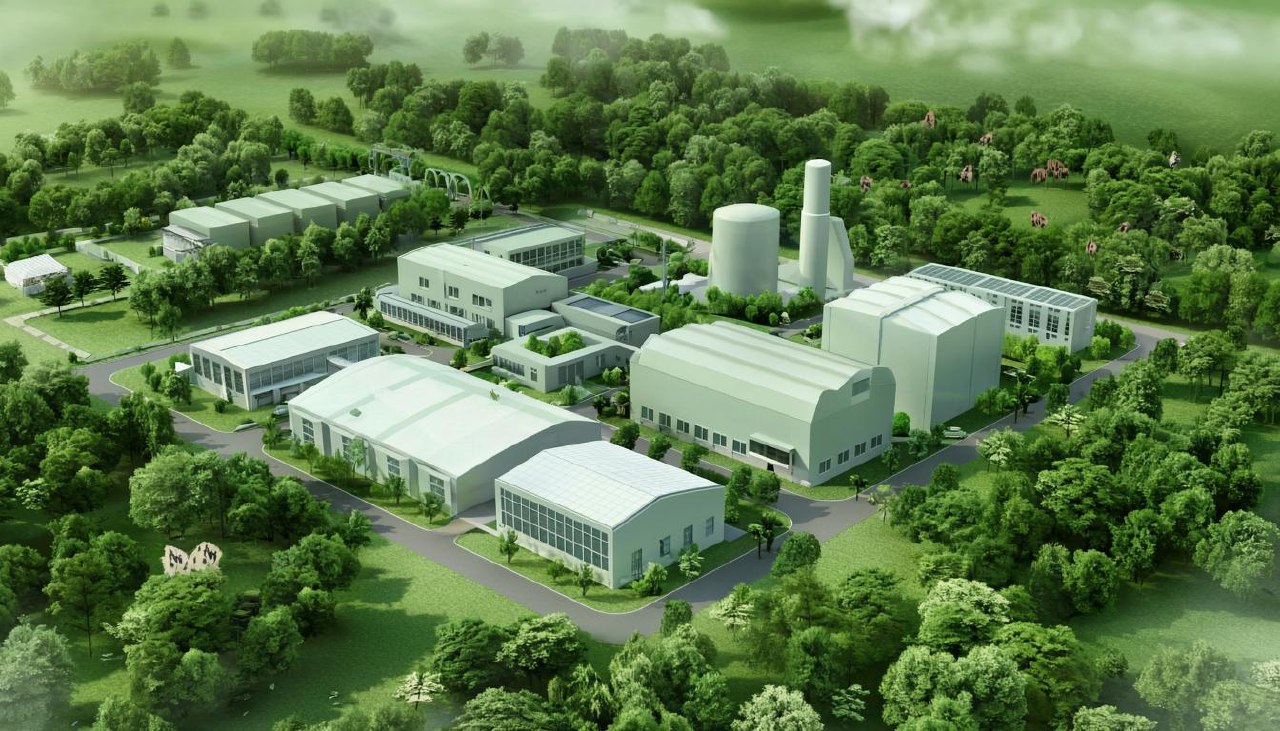 Industrial facility aerial view